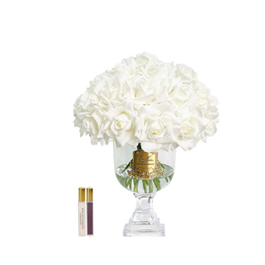 Versailles French Rose Bouquet - Gold Badge - Ivory White - VRB11 (Carton of 1)